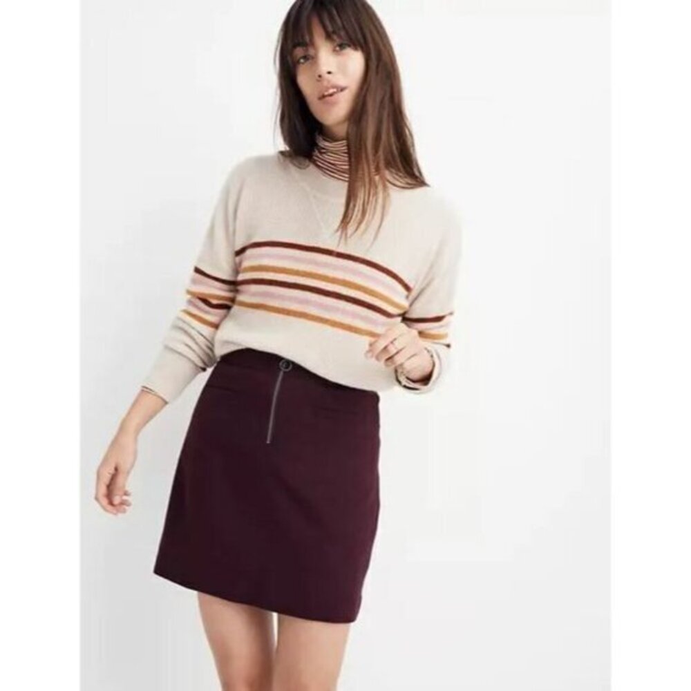 Madewell Mini Skirt Fireside Wool Blend Retro Style SZ 24 NEW Retail $98